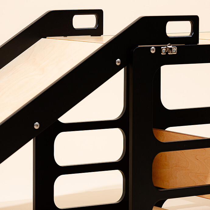 Avis Tour de Cuisine Pliable en Bouleau avec Toboggan - Noir