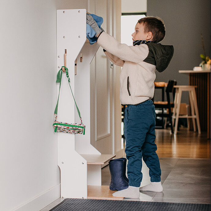 Porte-manteau - Blanc Duck Woodworks