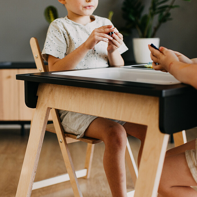 Table de Jeux Sensorielle - Noir Duck Woodworks