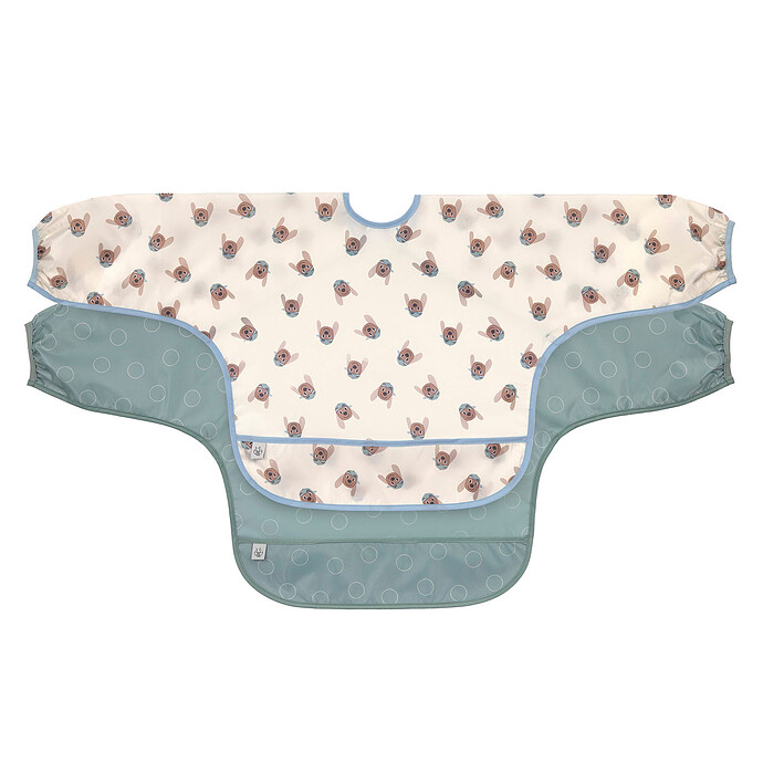 Lot de 2 Bavoirs à Manches Longues Tiny Team Chien - 6/24 Mois LÄSSIG