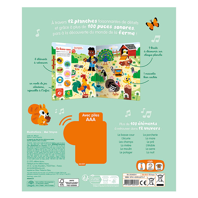 Avis Cherche et Trouve des Tout-petits Sonore - La Ferme