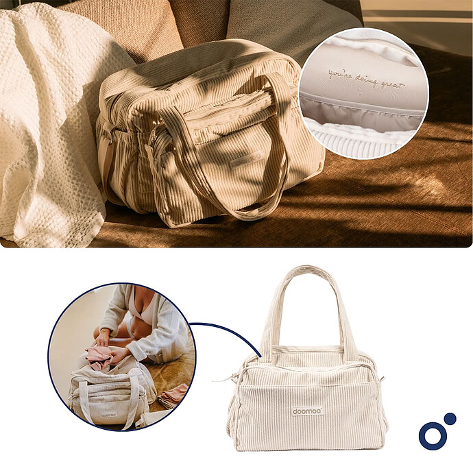 Sac à Langer Fluffy - Corduroy Sand pas cher