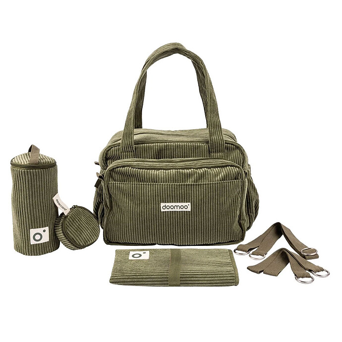 Sac à Langer Fluffy - Corduroy Kaki doomoo