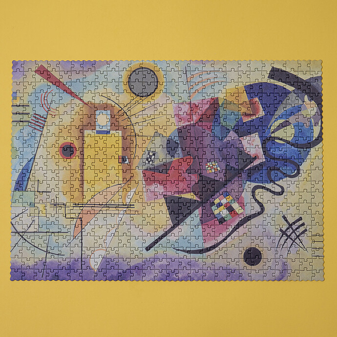 Puzzle Caixa Cub 520 Pièces - Kandinsky Jaune-Rouge-Bleu Londji