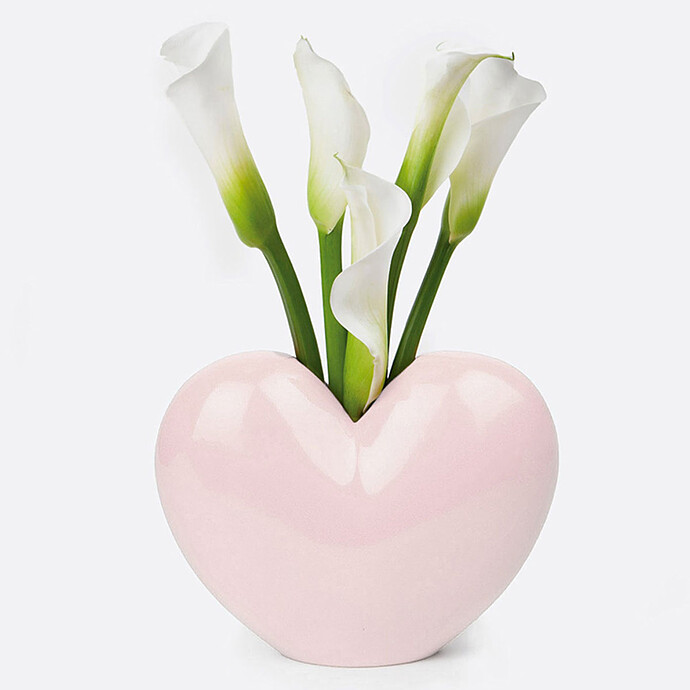 Vase Love Coeur Rose DOIY