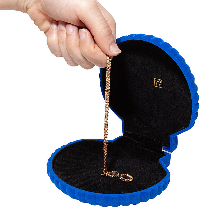 Avis Boîte à Bijoux Coquillage Venus - Bleu