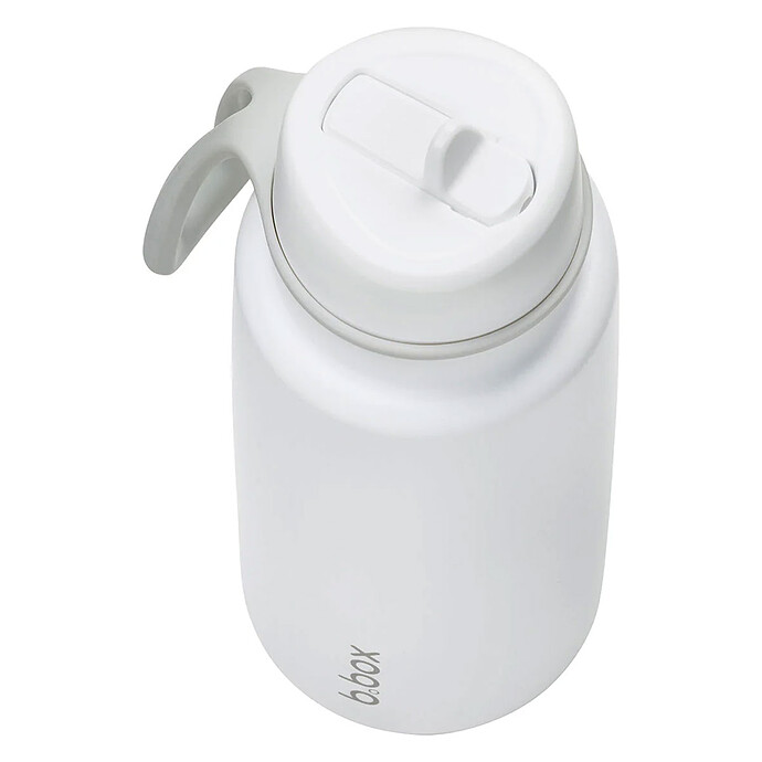 Achat Gourde Isotherme avec Paille Flip Top White Out - 1 l