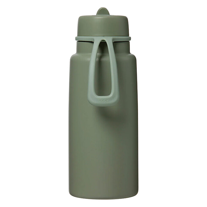 Avis Gourde Isotherme avec Paille Flip Top Olive - 1 l