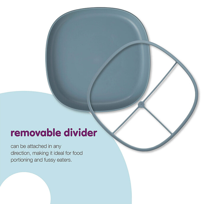 Achat Assiette Compartimentée à Ventouse 2-en-1 - Ocean