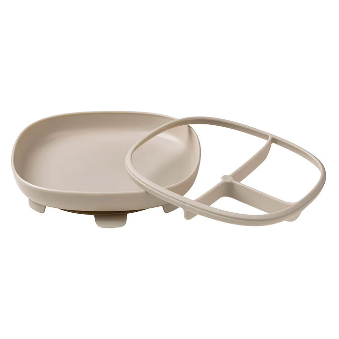 Assiette Compartimentée à Ventouse 2-en-1 - Latte b.box for kids