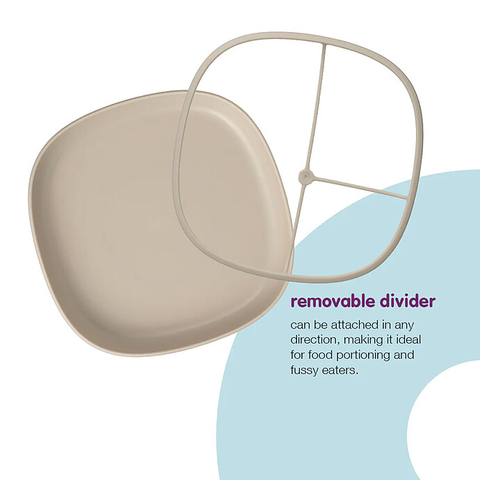 Achat Assiette Compartimentée à Ventouse 2-en-1 - Latte