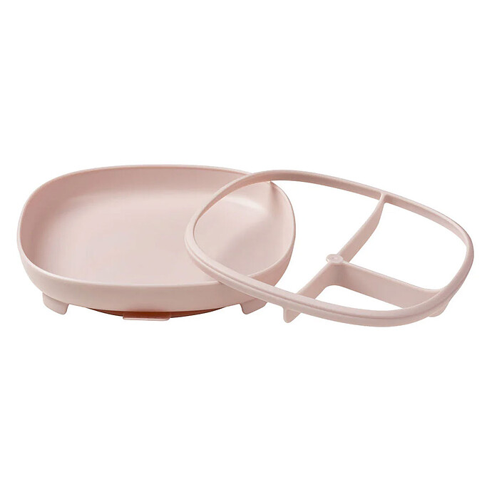 Assiette Compartimentée à Ventouse 2-en-1 - Blush b.box for kids