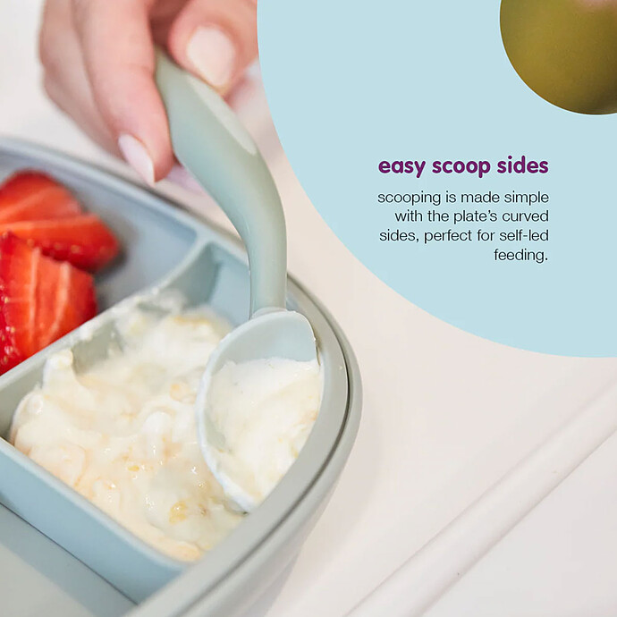 Assiette Compartimentée à Ventouse 2-en-1 - Blush pas cher