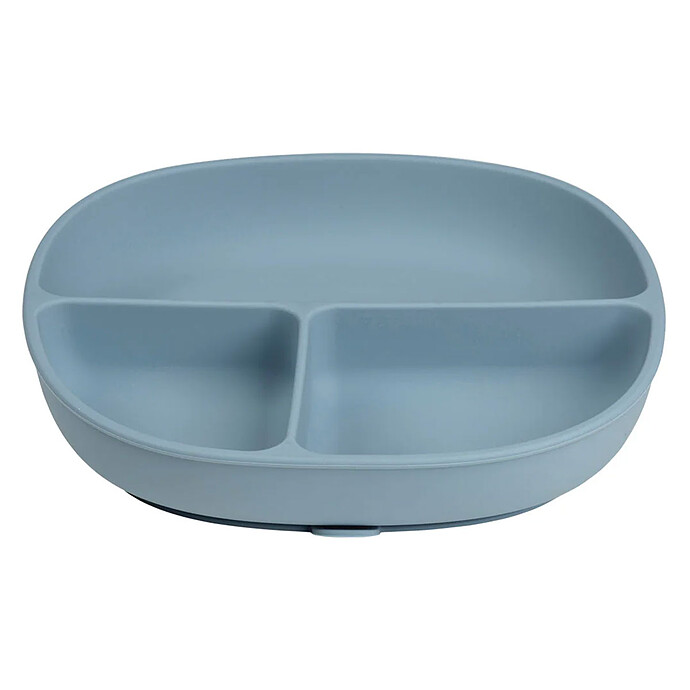 Assiette Compartimentée à Ventouse et Couvercle - Ocean b.box for kids