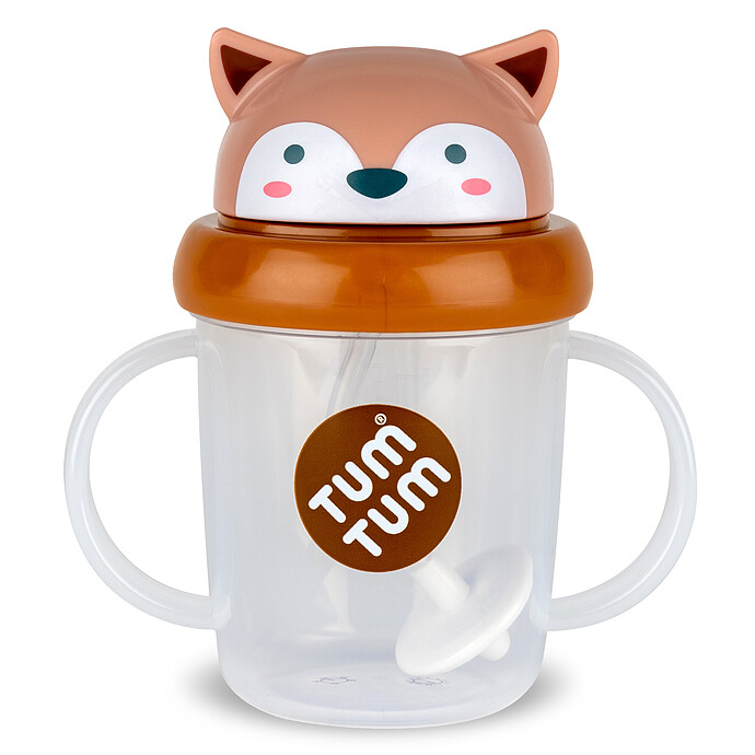 Tasse Anti-fuites et Paille Lestée Renard V3 - 200 ml TUM TUM