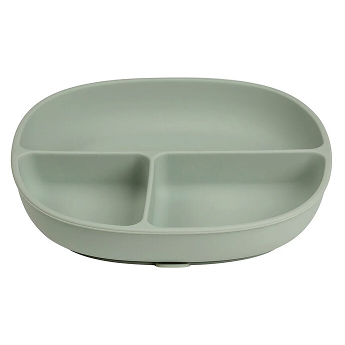 Achat Assiette Compartimentée à Ventouse et Couvercle - Sage