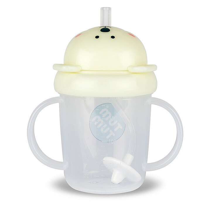 Tasse Anti-fuites Phosphorescente et Paille Lestée V3 Ours Polaire - 200 ml TUM TUM