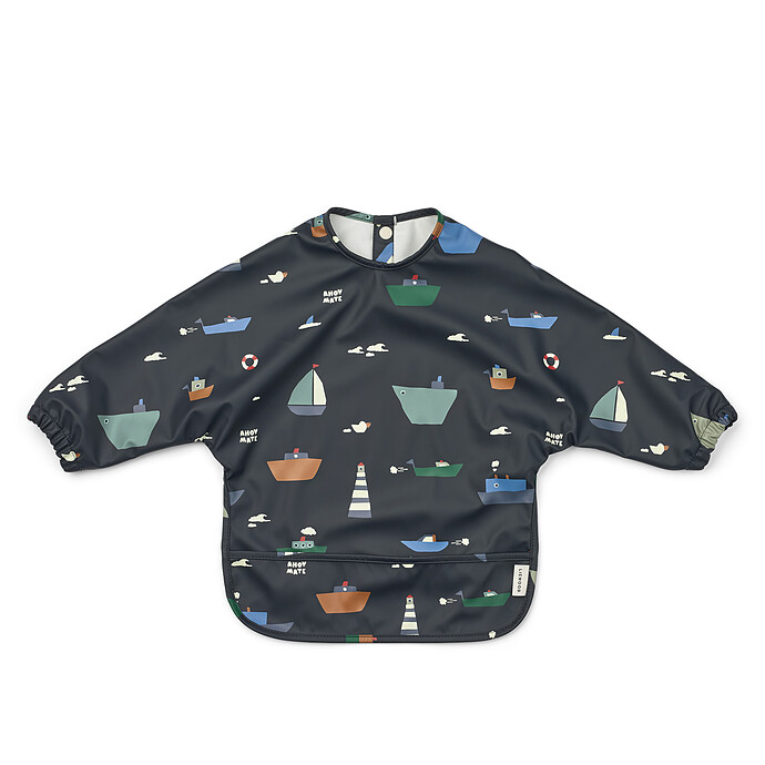 Bavoir à Manches Merle - Sailing Classic Navy Liewood