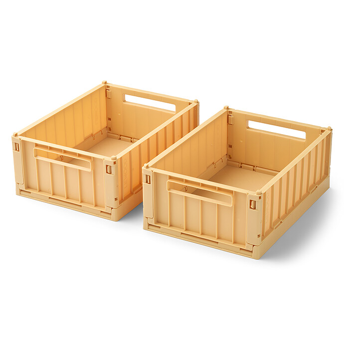 Lot de 2 Caisses de Rangement Weston Small - Lemon Yellow Liewood