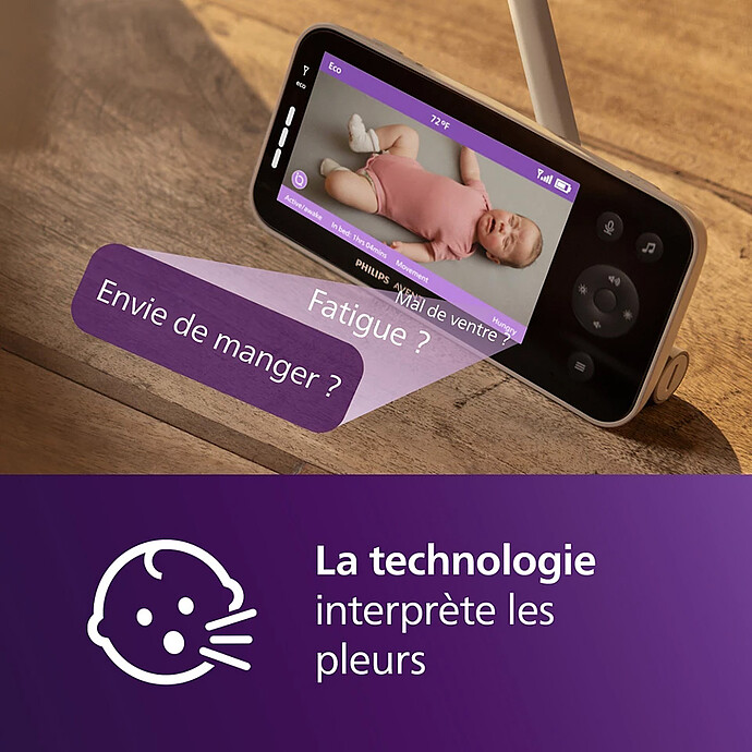 Ecoute-bébé Connecté Intelligent Premium SCD971/26 pas cher