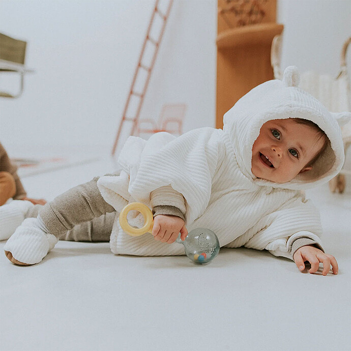 Poncho Velours Ecru Rien que des bêtises