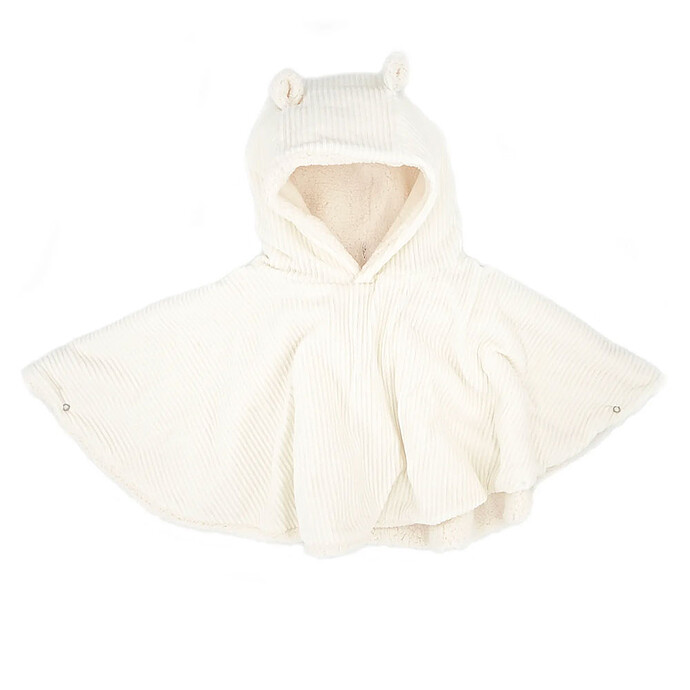 Poncho Velours Ecru Rien que des bêtises