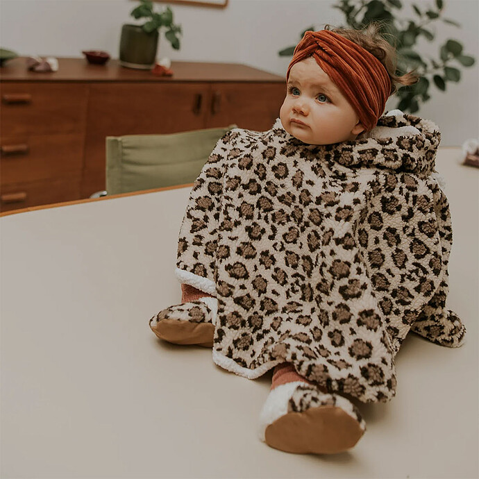 Poncho Teddy Léopard Rien que des bêtises