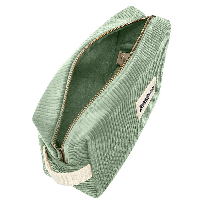 Trousse de Toilette Léon - Velours Vert d'Eau Hindbag