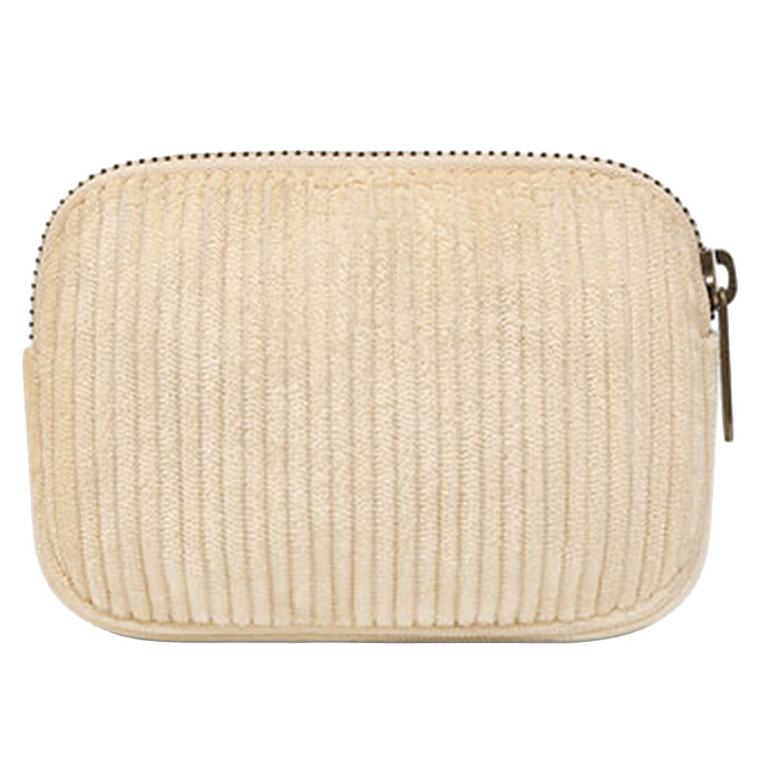 Porte-monnaie Lili - Velours Beige Hindbag