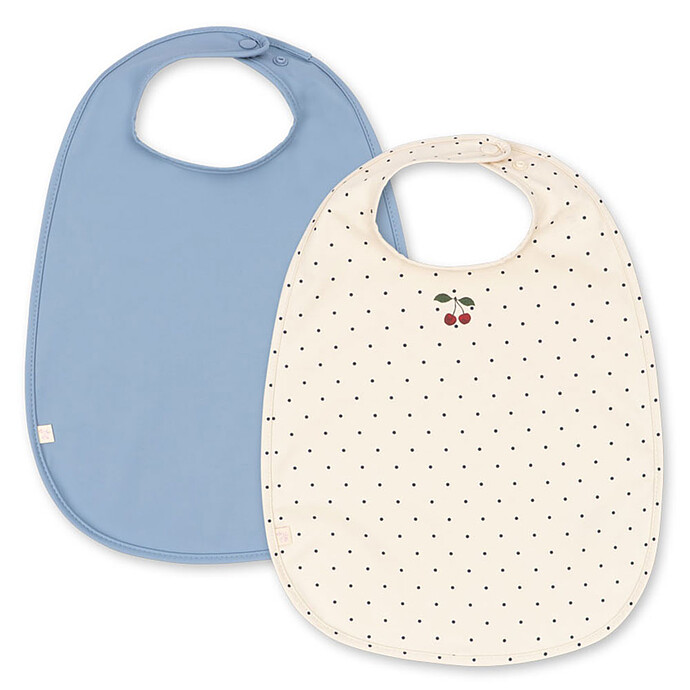 Lot de 2 Bavoirs - Navy Dot & Rain Washed Konges Sløjd