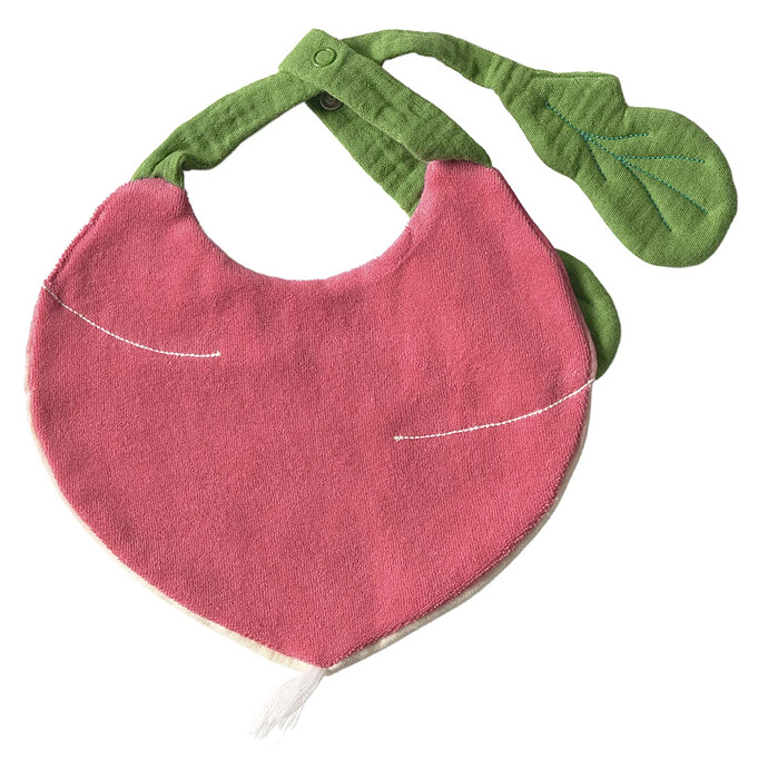 Bavoir Ramona le Radis Oli & Carol