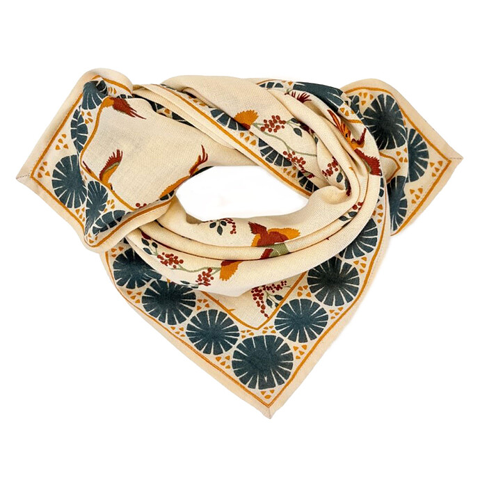 Small Foulard Manika Cerisier - Macadamia Apaches