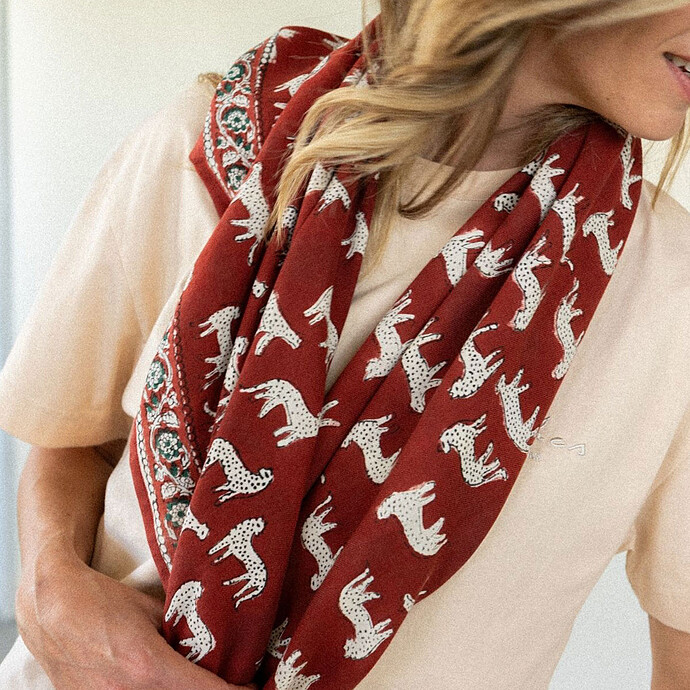 Avis Big Foulard Latika Bengale - Fire