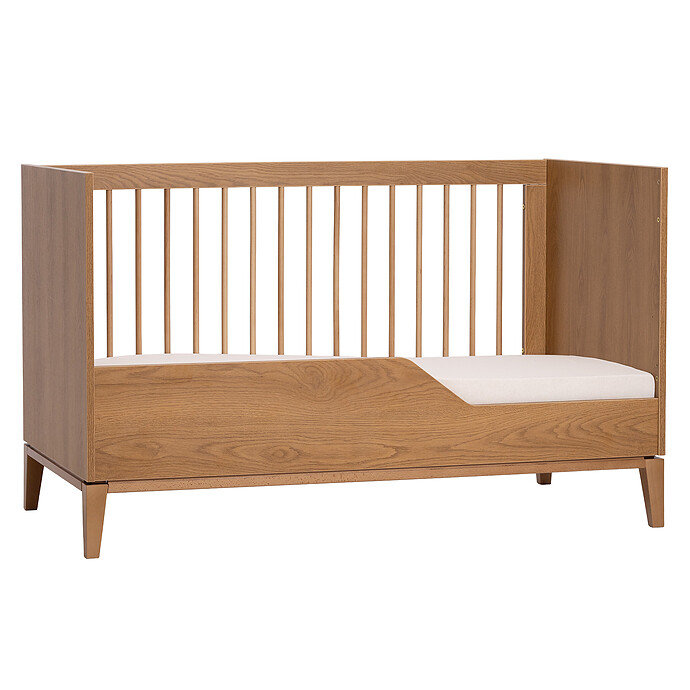 Lit Bébé Evolutif Milan Chêne Caramel - 140 x 70 cm Nina Bien