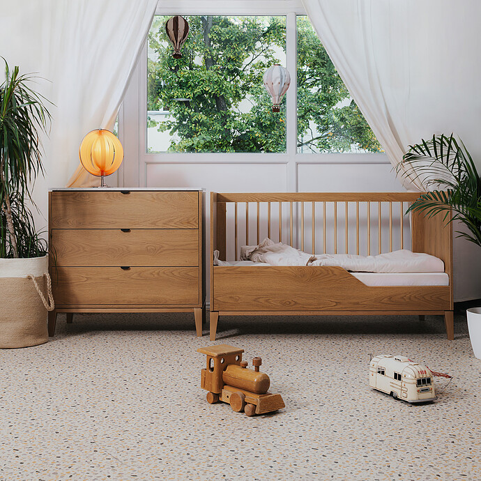 Avis Lit Bébé Evolutif Milan Chêne Caramel - 140 x 70 cm