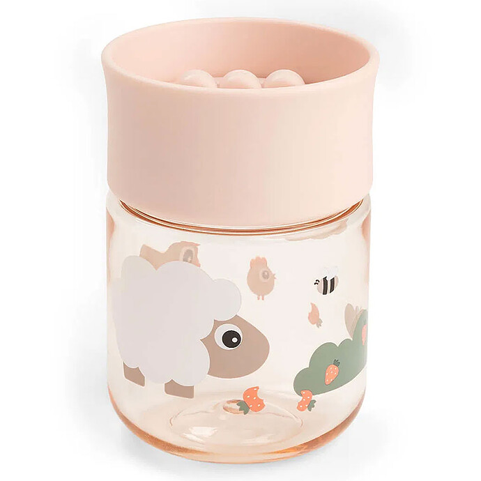 Tasse d'Apprentissage 360° Tiny Farm Rose - 260 ml  Done by Deer