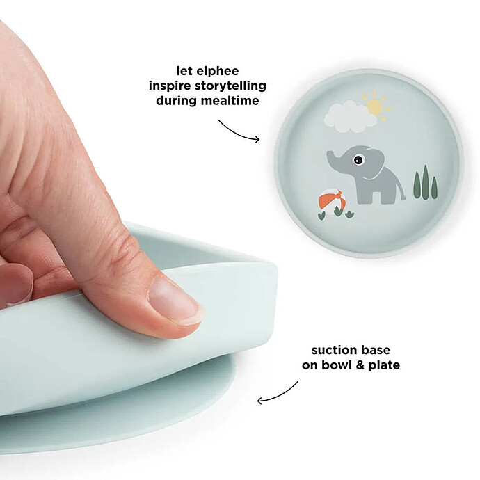 Assiette Stick & Stay - Playground Bleu Done by Deer