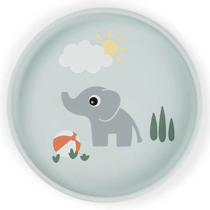 Assiette Stick & Stay - Playground Bleu Done by Deer