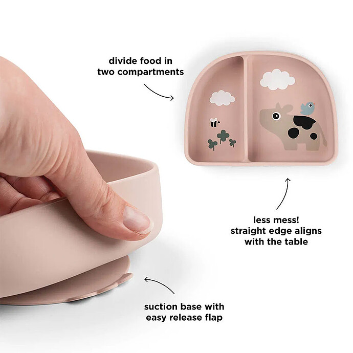 Bol Stick & Stay Compartimenté - Tiny Farm Rose Done by Deer
