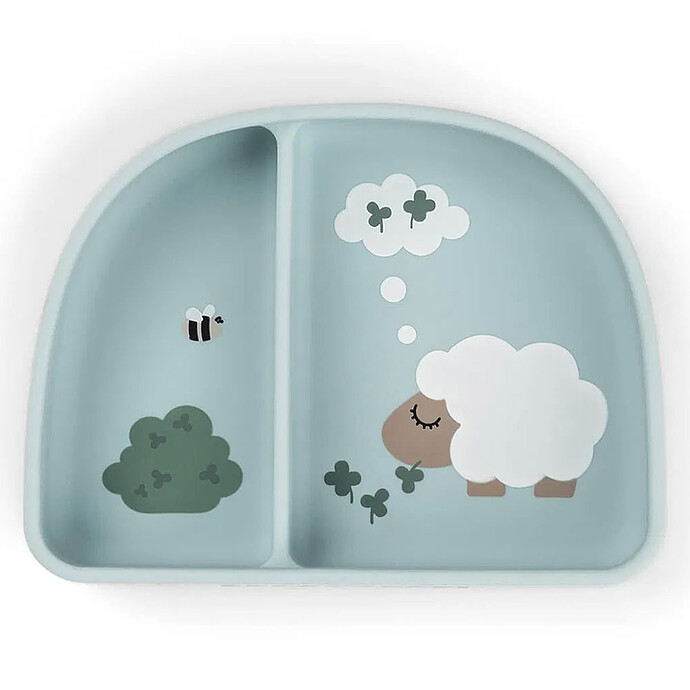 Bol Stick & Stay Compartimenté - Tiny Farm Bleu Done by Deer