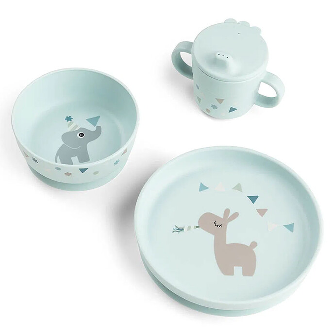 Coffret Repas 3 Pièces Foodie - Celebration Bleu Done by Deer