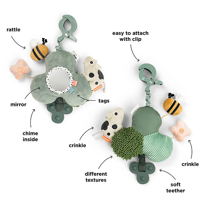 Avis Miroir d'Activités Avec Pince - Tiny Farm Vert