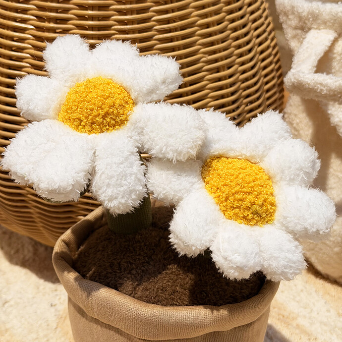 Peluche Fleur Marguerite - 25 cm Doudou et Compagnie