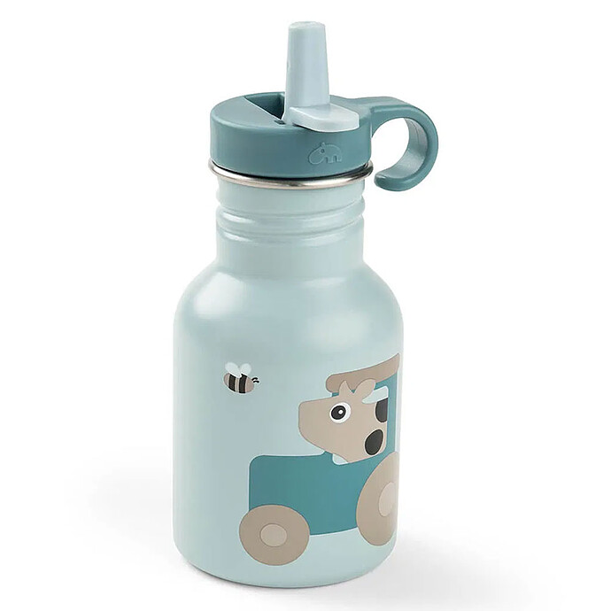 Gourde Inox Tiny Farm Bleu - 350 ml  Done by Deer