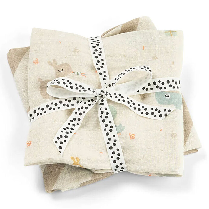 Lot de 2 Langes - Celebration Sable Done by Deer