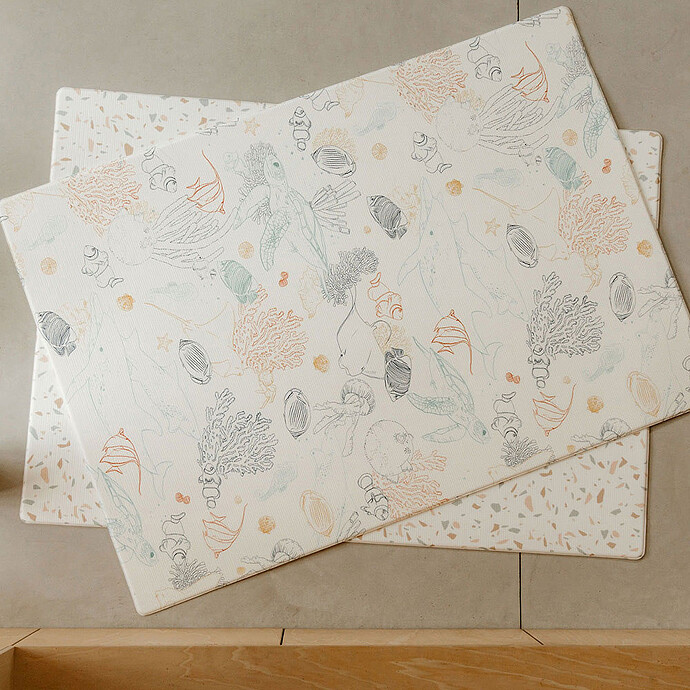 Tapis de Jeux XL Réversible - Le Coquillage Tapilou