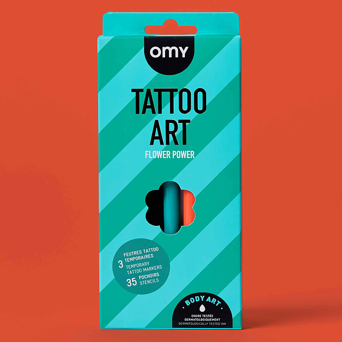 Tattoo Art - Flower Power Omy