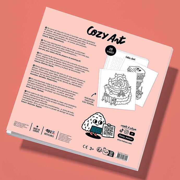 Livre de Coloriage Cozy Art Yummy Omy
