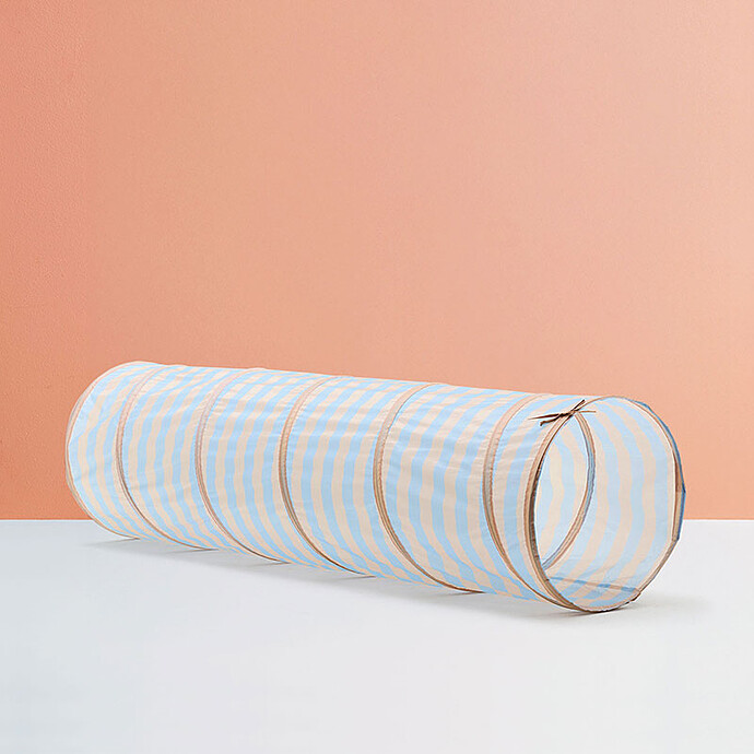 Tunnel de Jeu - Bleu Clair Rayures Kid's Concept