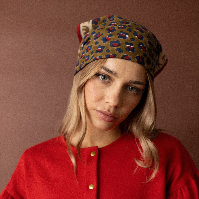 Small Foulard Dupitta Léopard - Fire Apaches